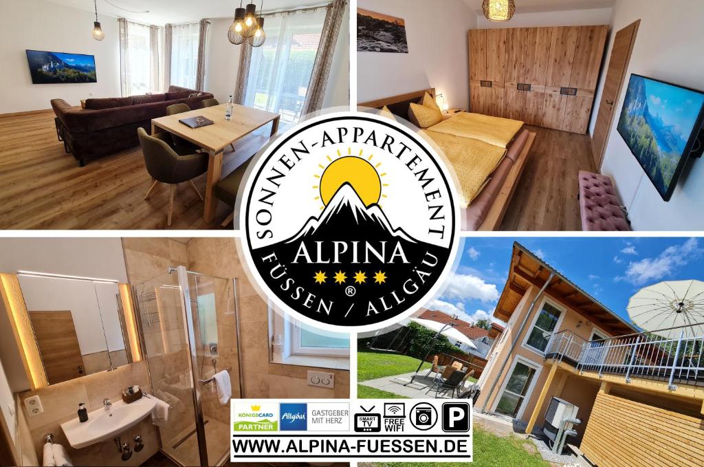 Alpina Sonnen-Appartements Füssen incl XL-Sonnen-Terrasse & Königscard