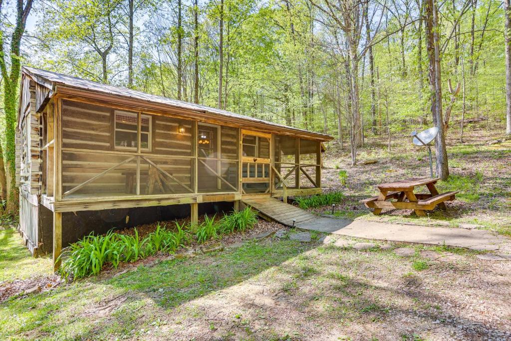 Historic Log Cabin with Porch Near Patoka Lake!